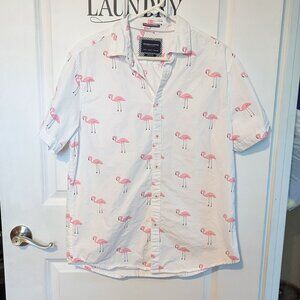 Denim & Flower Men's Button-Down Shirt - Large 💙